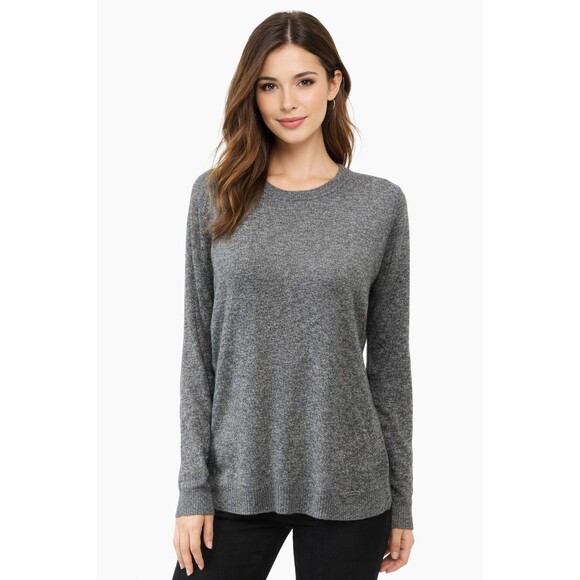 Vince Sweaters - Vince Womens Sweater Gray Soft Linen Rayon Blend Lightweight Pullover Small